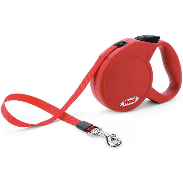 Lesa retractabila Flexi New Classic Snur S 8M Rosu - Animax