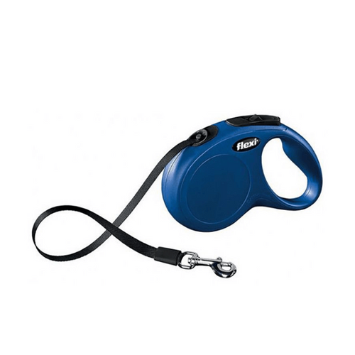 Lesa retractabila Flexi New Classic Snur S 8M Albastru - Animax