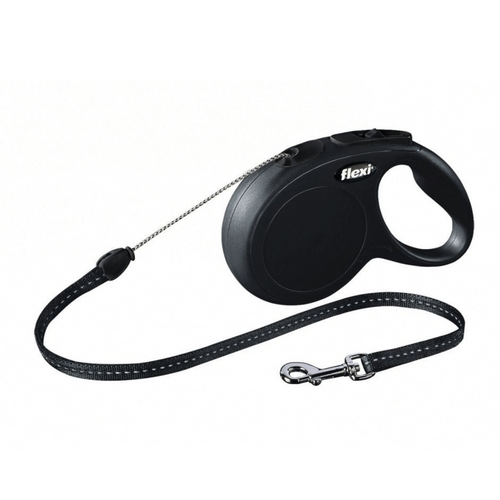 Lesa retractabila Flexi New Classic Snur S 8M Negru - Animax