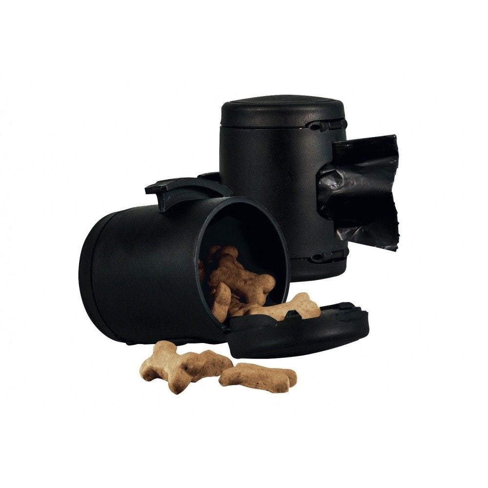 Recipient pentru recompense si saculeti igienici Flexi Vario Multi Box negru - Animax