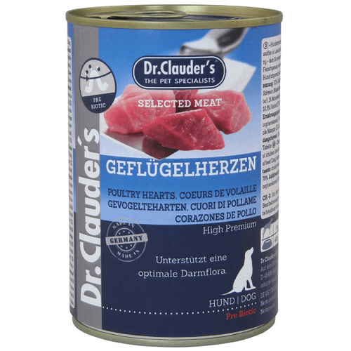 Hrana pentru caini  Dr. Clauder's Selected Meat Inimi de Pui 400g - Animax