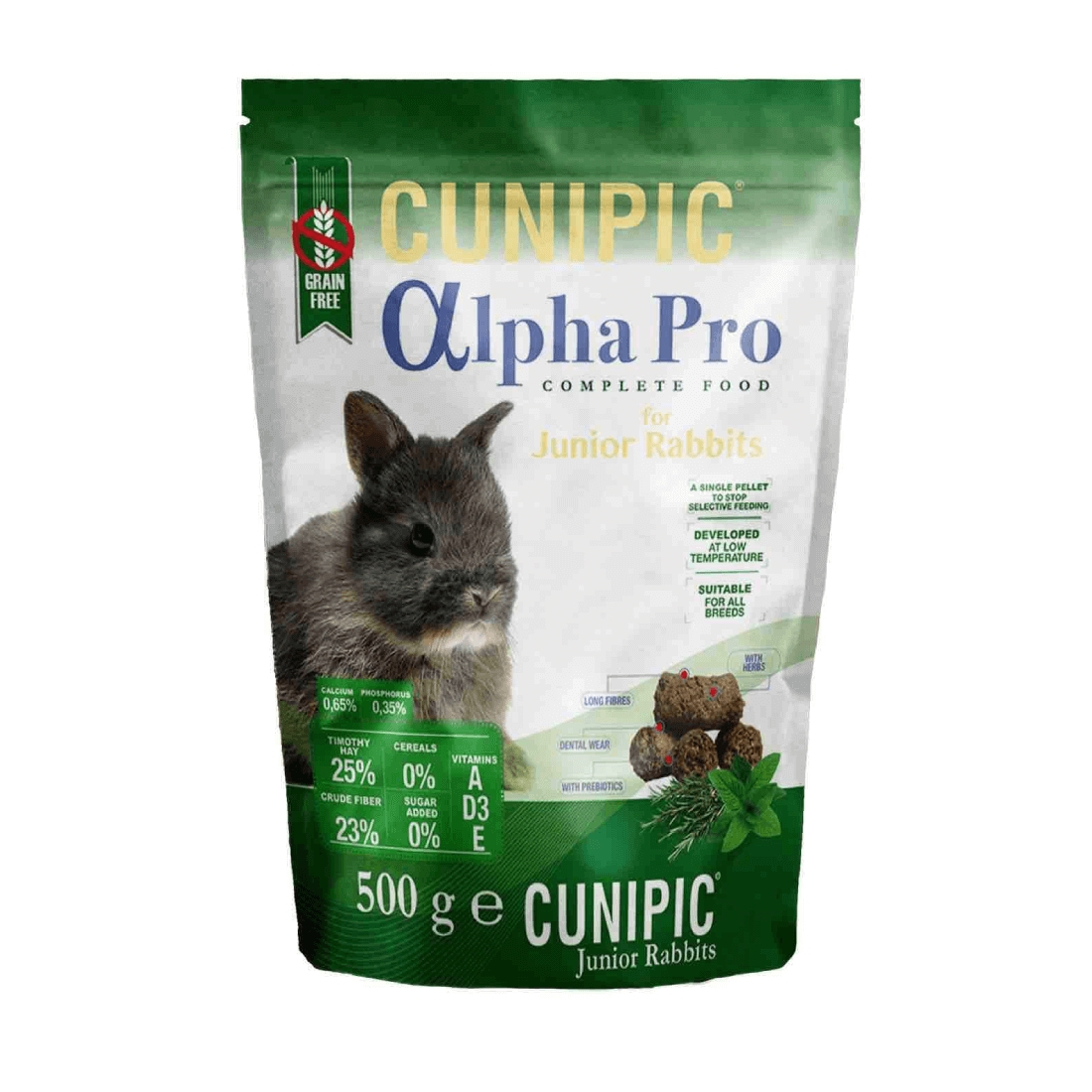 Hrana pentru iepuri Junior Cunipic Alpha Pro 500g - Animax