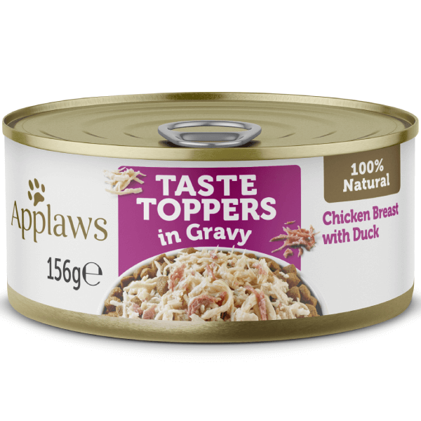 Hrana umeda pentru caini Applaws Dog Toppers Pui&Rata in sos 156g - Animax