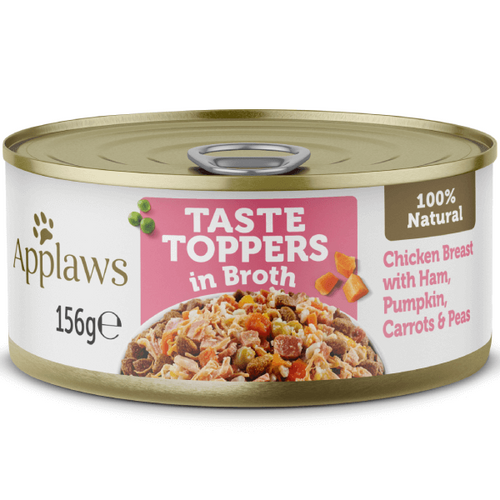 Hrana umeda pentru caini Applaws Dog Toppers Pui Sunca&Vegetale in supa 156g - Animax