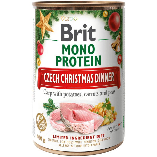 Hrana umeda pentru caini Brit Care Dog Monoprotein Christmas 400g - Animax
