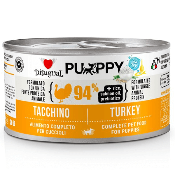 Hrana umeda pentru caini Disugual Dog Puppy Monoprotein Curcan 150g - Animax