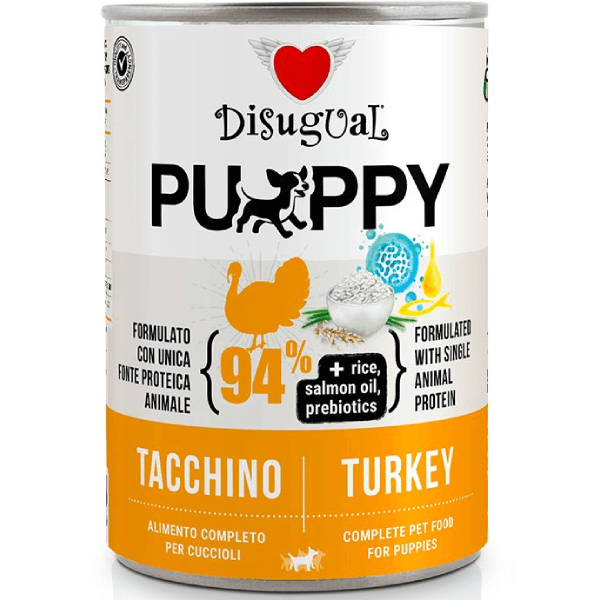 Hrana umeda pentru caini Disugual Dog Puppy Monoprotein Curcan 400g - Animax