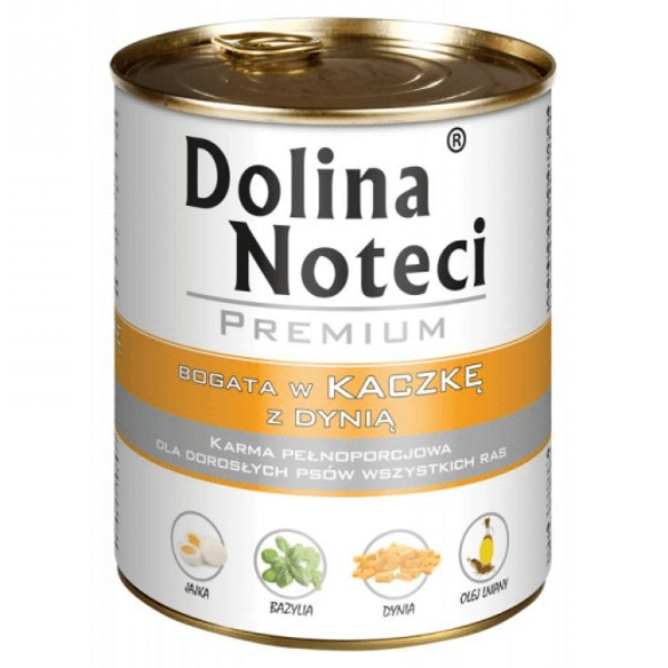 Hrana umeda pentru caini Dolina Noteci Rata si dovleac 800g - Animax