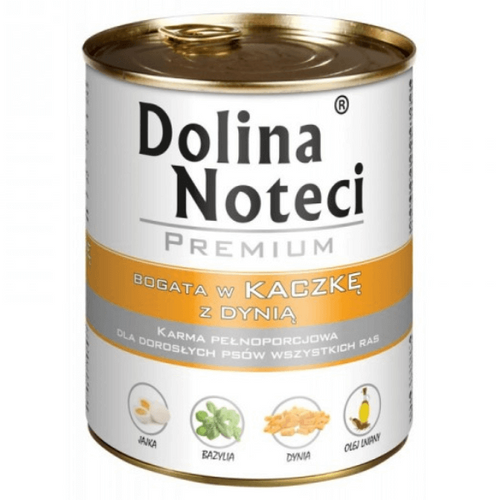 Hrana umeda pentru caini Dolina Noteci Rata si dovleac 800g - Animax