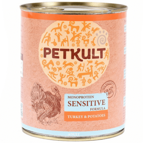Hrana umeda pentru caini Petkult Sensitive cu curcan si cartof 800g - Animax