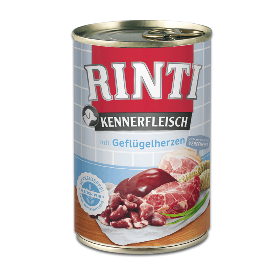 Hrana umeda pentru caini Rinti Adult cu inima de pui 400 g - Animax