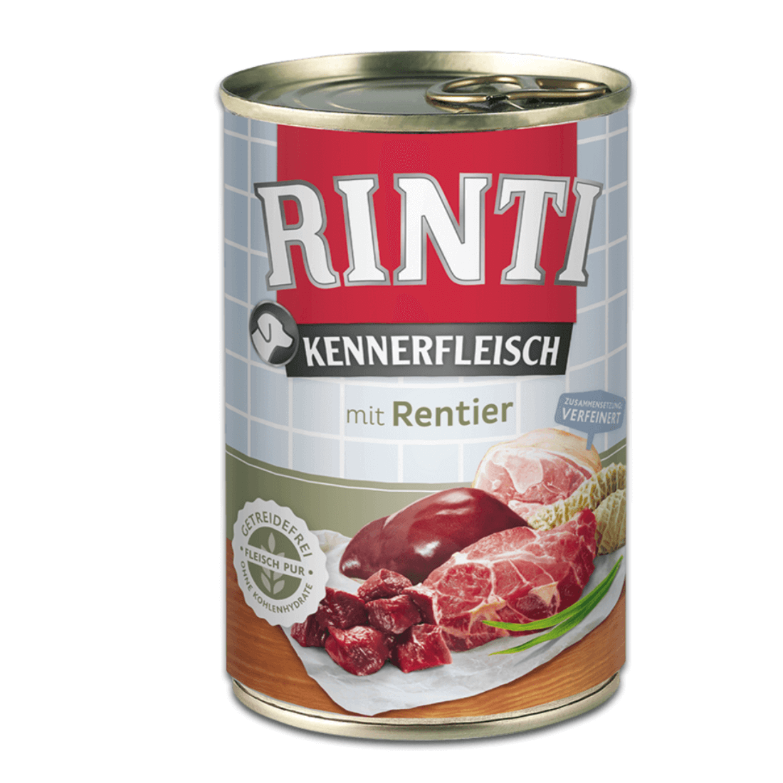 Hrana umeda pentru caini Rinti Adult cu Ren 800g - Animax