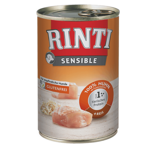 Hrana umeda pentru caini Rinti Sensible cu pui si orez 400 g - Animax