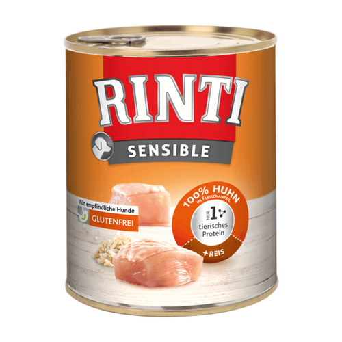 Hrana umeda pentru caini Rinti Sensible cu pui si orez 800 g - Animax