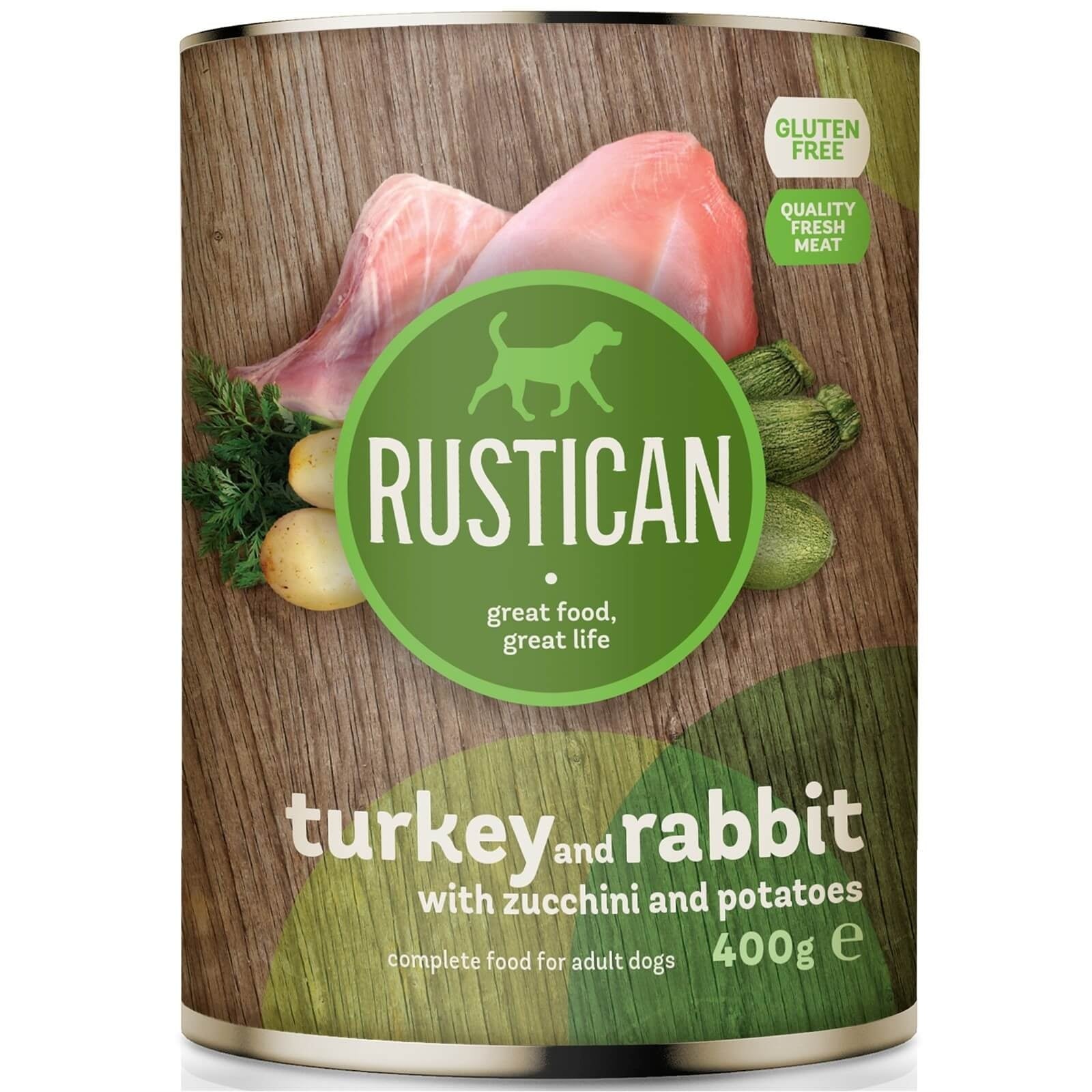 Hrana umeda pentru caini Rustican Curcan-Iepure 400g - Animax