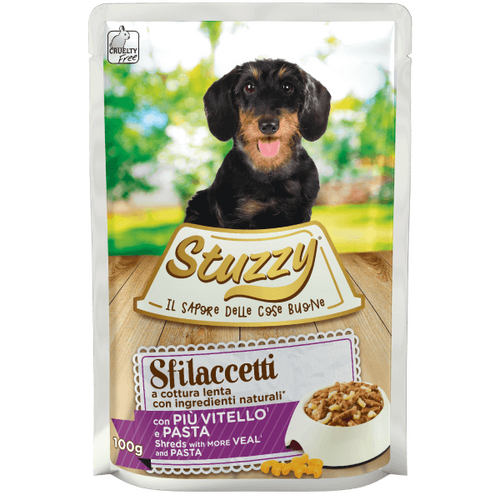 Hrana umeda pentru caini Stuzzy Adult cu vitel si paste 100g - Animax