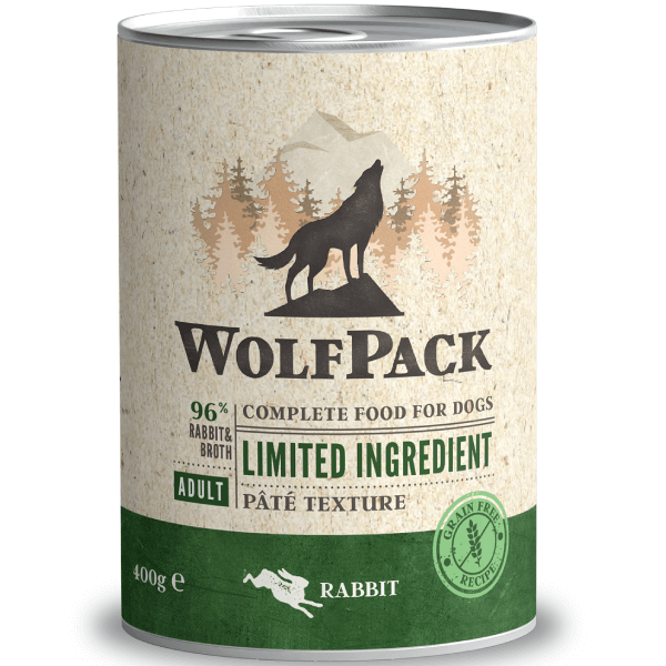 Hrana umeda pentru caini Wolfpack LTD Adult Iepure 400g - Animax