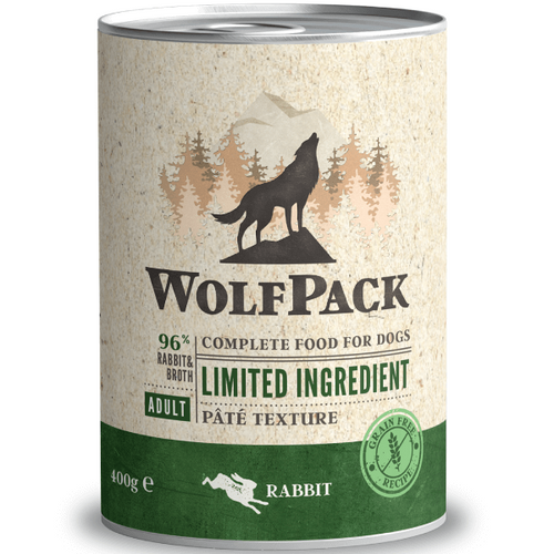 Hrana umeda pentru caini Wolfpack LTD Adult Iepure 400g - Animax