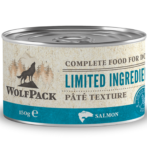 Hrana umeda pentru caini Wolfpack LTD Adult Somon 150g - Animax