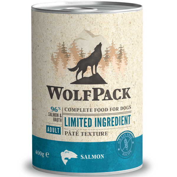Hrana umeda pentru caini Wolfpack LTD Adult Somon 400g - Animax