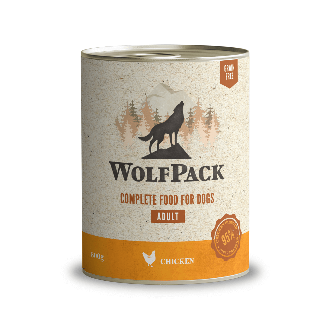 Hrana umeda pentru caini Wolfpack Pui 800g - Animax