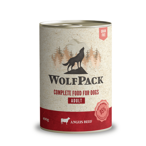 Hrana umeda pentru caini Wolfpack Vita Angus 400g - Animax