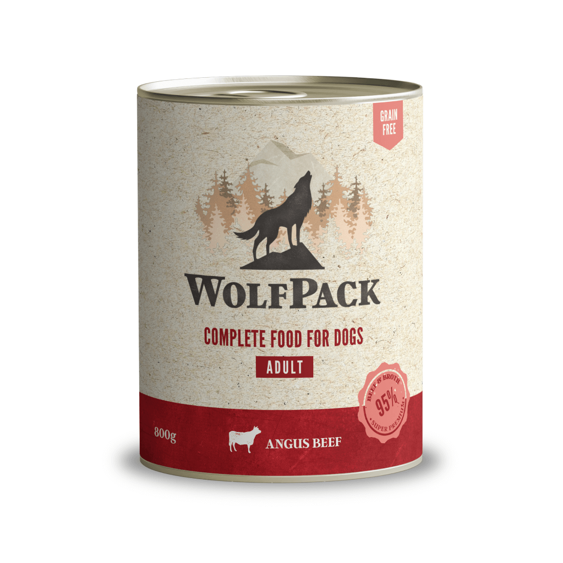 Hrana umeda pentru caini Wolfpack Vita Angus 800g - Animax