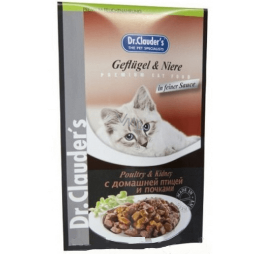 Hrana umeda pentru pisici Dr. Clauder's Pasare de curte&Rinichi 100g - Animax