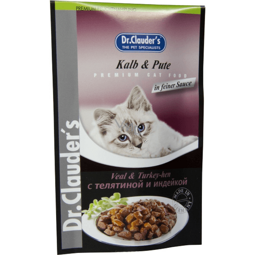 Hrana umeda pentru pisici Dr. Clauder's Vitel&Curcan 100g - Animax