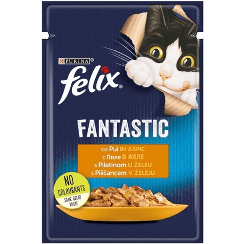 Hrana umeda pentru pisici Felix Fantastic Pui 85g - Animax