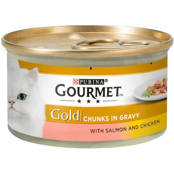 Hrana umeda pentru pisici Gourmet Gold Somon si Pui 85g - Animax
