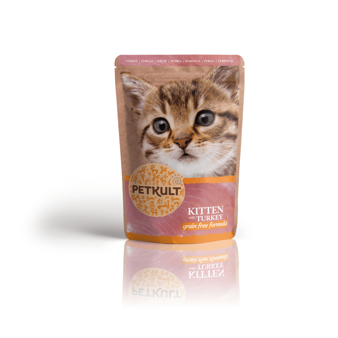 Hrana umeda pentru pisici Petkult Kitten Curcan 100g - Animax