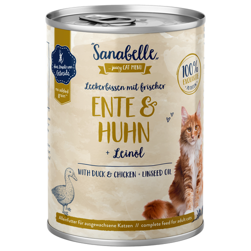 Hrana umeda pentru pisici Sanabelle Rata si pui 400g - Animax