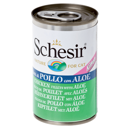 Hrana umeda pentru pisici Schesir Kitten cu pui si aloe 140g - Animax