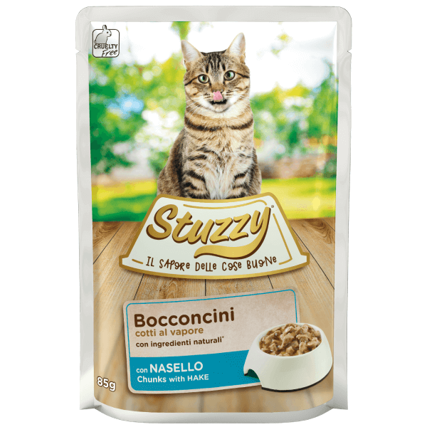Hrana umeda pentru pisici Stuzzy Bucati in sos cu cod 85g - Animax