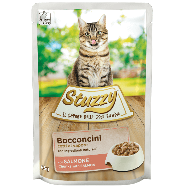 Hrana umeda pentru pisici Stuzzy Bucati in sos cu somon 85g - Animax