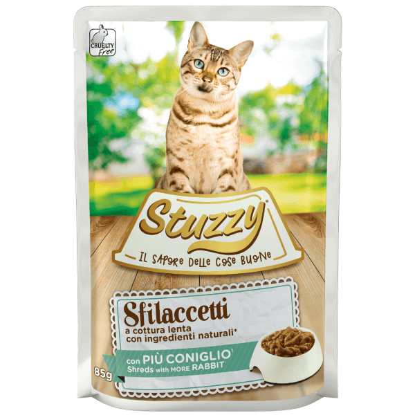 Hrana umeda pentru pisici Stuzzy Fasii de iepure in sos 85g - Animax