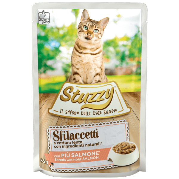 Hrana umeda pentru pisici Stuzzy Fasii de somon in sos 85g - Animax
