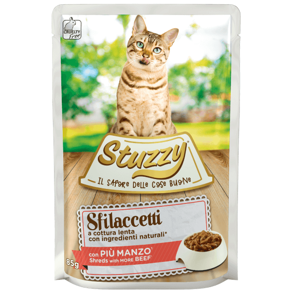Hrana umeda pentru pisici Stuzzy Fasii de vita in sos 85g - Animax