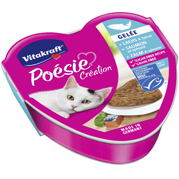 Hrana umeda pentru pisici Vitakraft Poesie Somon&Spanac 85g - Animax