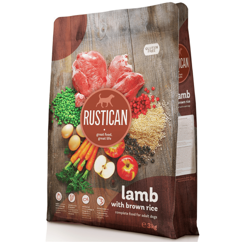 Hrana uscata pentru caini adulti Rustican Miel-Orez brun 1kg - Animax