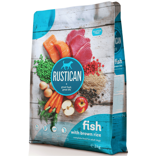 Hrana uscata pentru caini adulti Rustican Peste-Orez 3kg - Animax