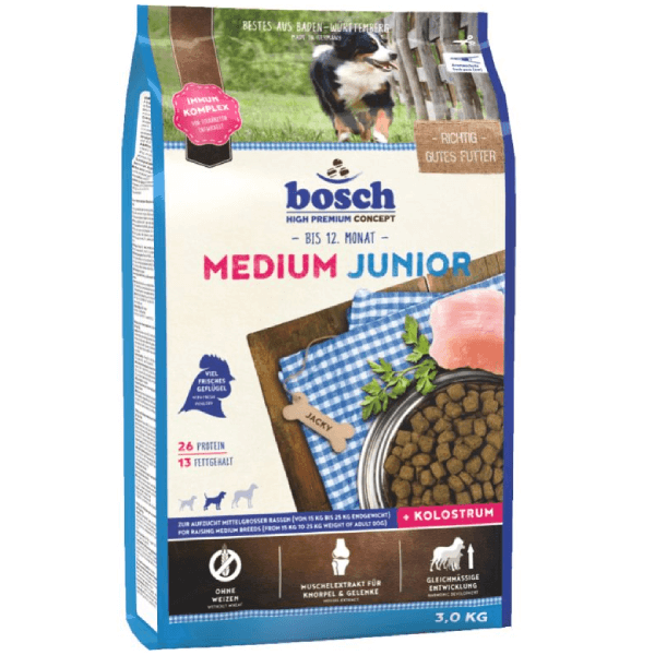 Hrana uscata pentru caini Bosch HP Medium Junior 3kg - Animax