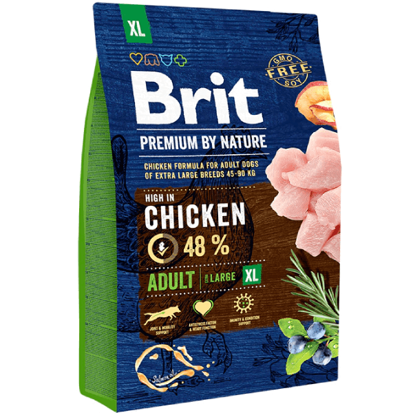 Hrana uscata pentru caini Brit Premium by Nature Adult XL 3 kg - Animax