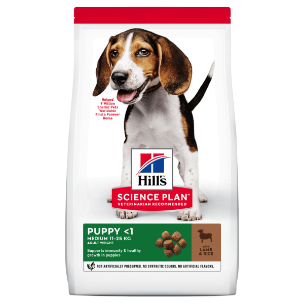 Hrana uscata pentru caini Hill's Science Plan Puppy Medium Miel&Orez 2.5kg - Animax