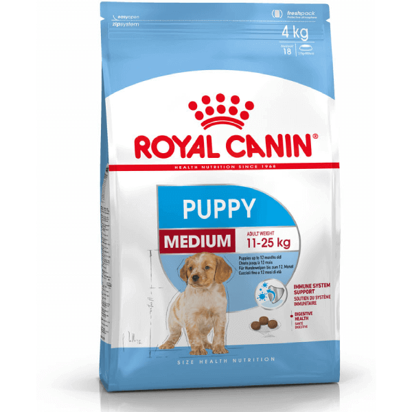 Hrana uscata pentru caini Royal Canin Medium Puppy 4 kg - Animax