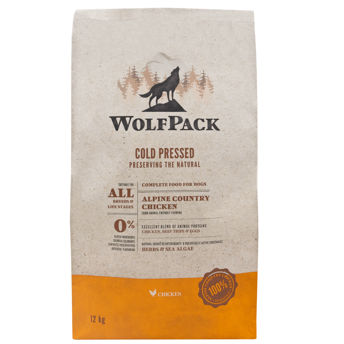 Hrana uscata pentru caini Wolfpack CP Pui 12kg - Animax