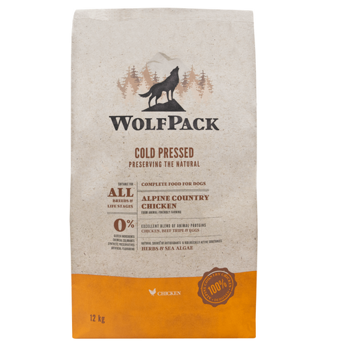 Hrana uscata pentru caini Wolfpack CP Pui 12kg - Animax