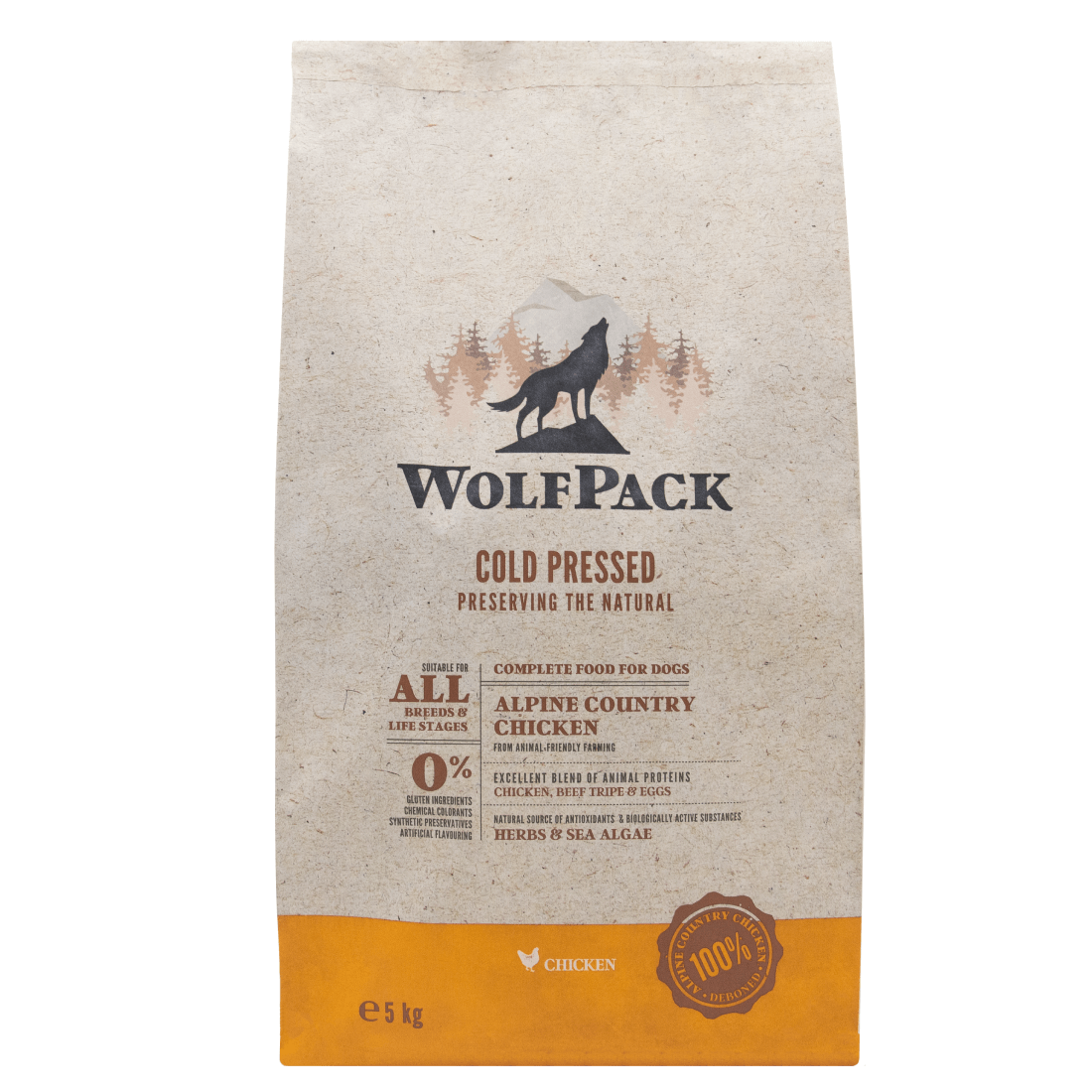 Hrana uscata pentru caini Wolfpack CP Pui 5kg - Animax