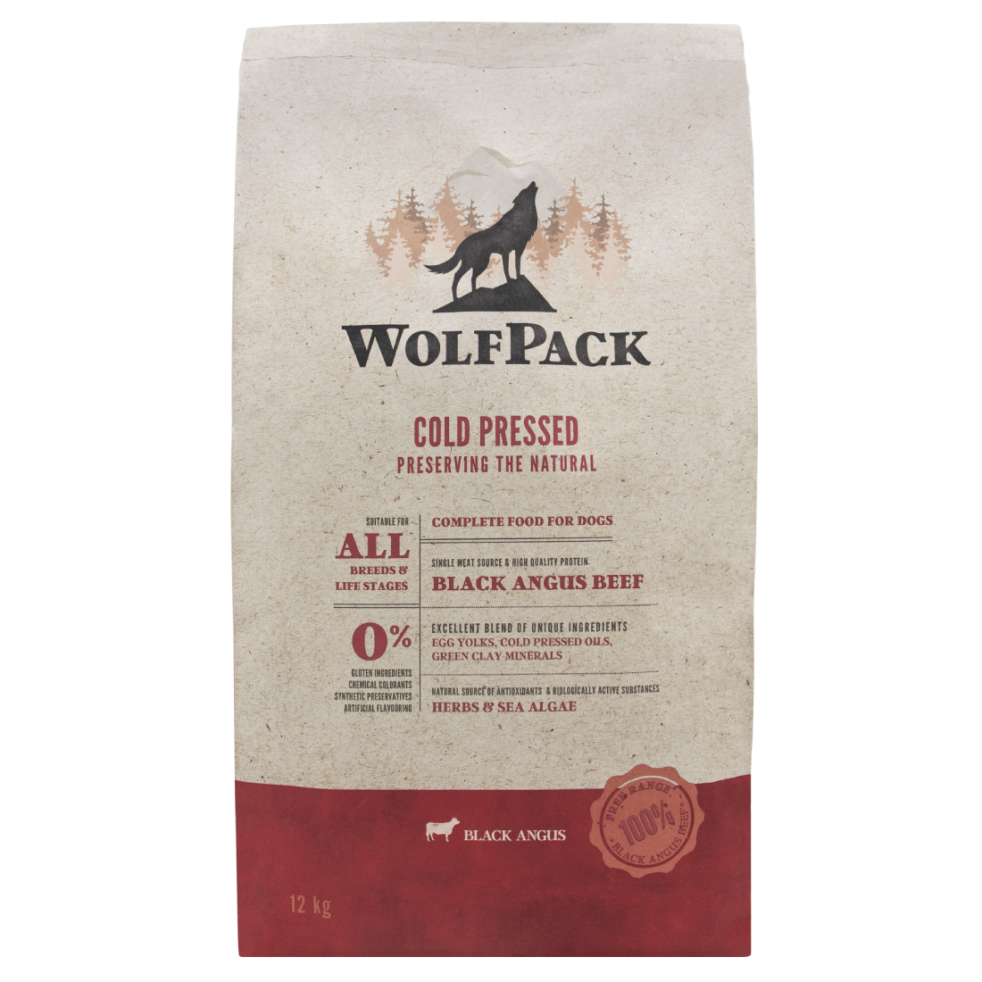 Hrana uscata pentru caini Wolfpack CP Vita Black Angus 12kg - Animax